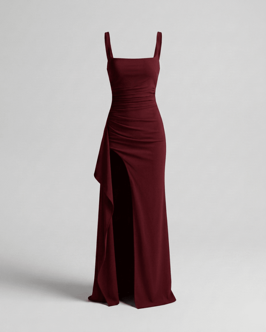 Robe Fente Noire - Belle Allure Paris