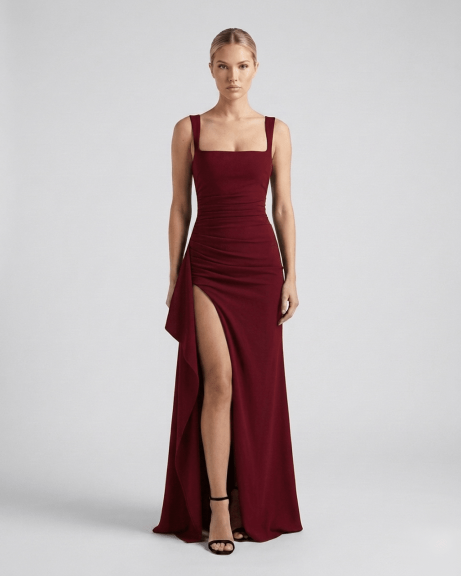 Robe Fente Noire - Belle Allure Paris
